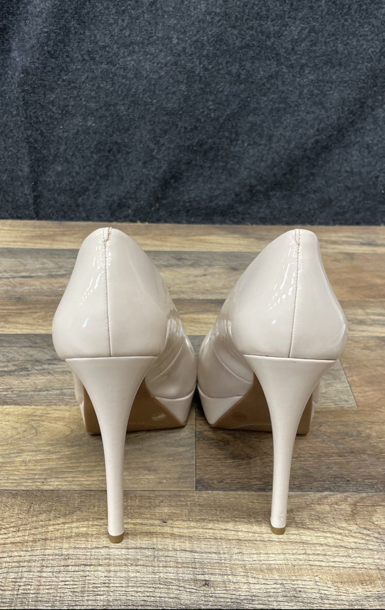 Jessica Simpson Nude Patent Platform Pump High Heels Women's Size 10M
