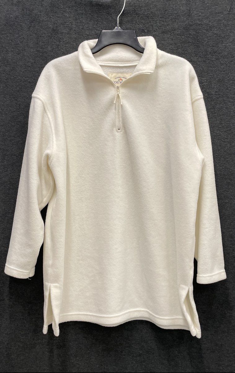 Victoria's Secret Country Women's Cream Quarter Zip Fleece Pullover Size S