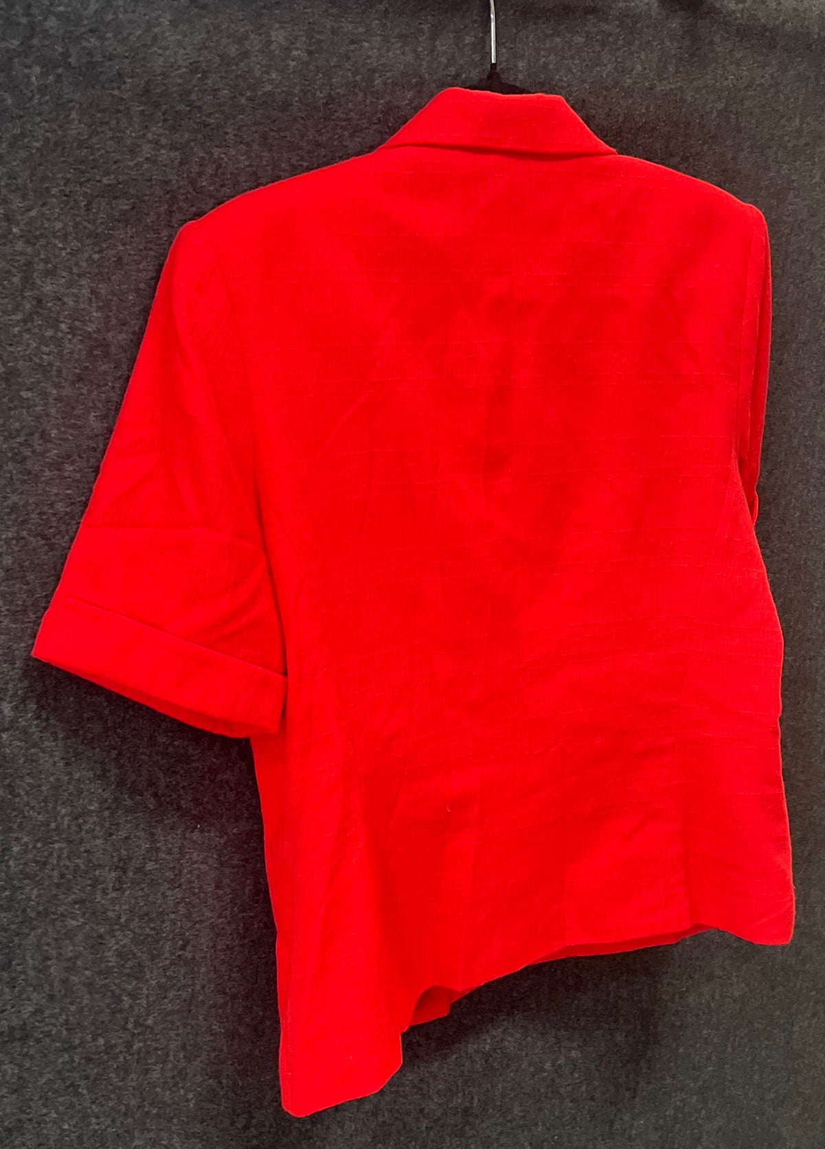 Vintage 90s Executive Collection Women's Red Short Sleeve Blazer Jacket Sz 12P