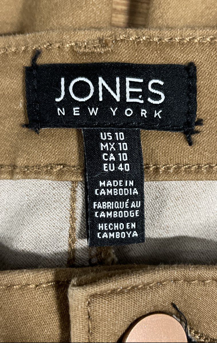Jones New York Women's Caramel Lexington Straight Leg Sculpt Shape Pants Sz 10