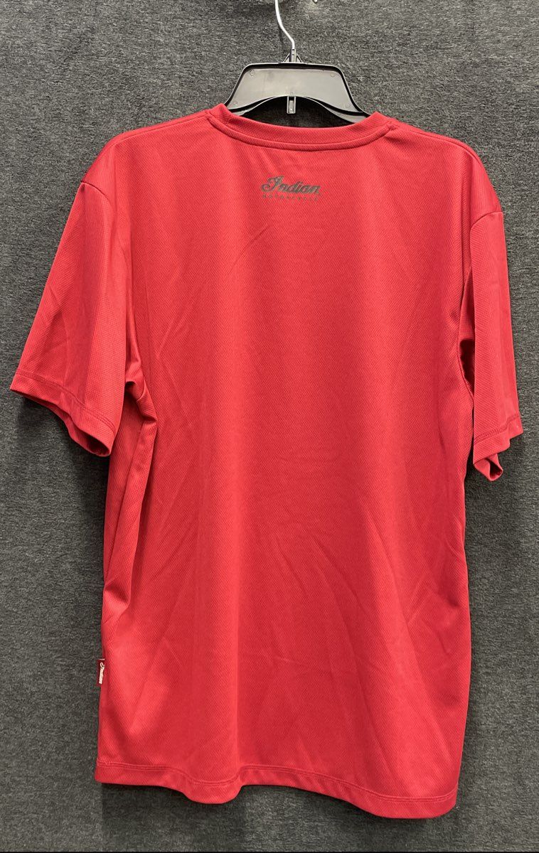 Indian Motorcycle Men's Performance T-Shirt Red Headdress Logo Graphic Size L