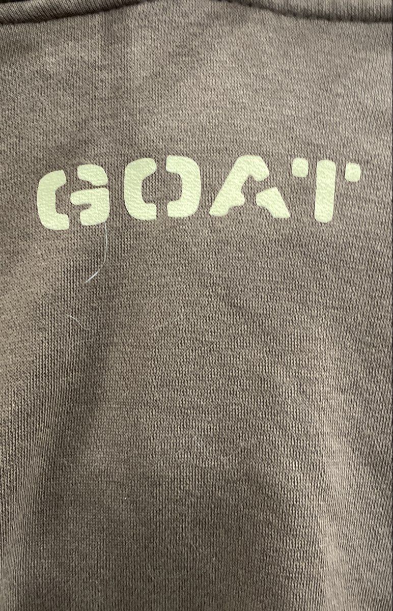 Fashion Nova Men's Brown GOAT Greatest Of All Time Graphic Fleece Hoodie Sz 2XL