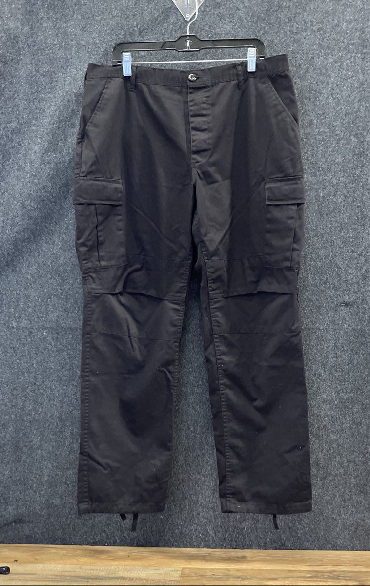 Rothco Men's Black BDU Tactical Cargo Pants Military Style Size Large Regular