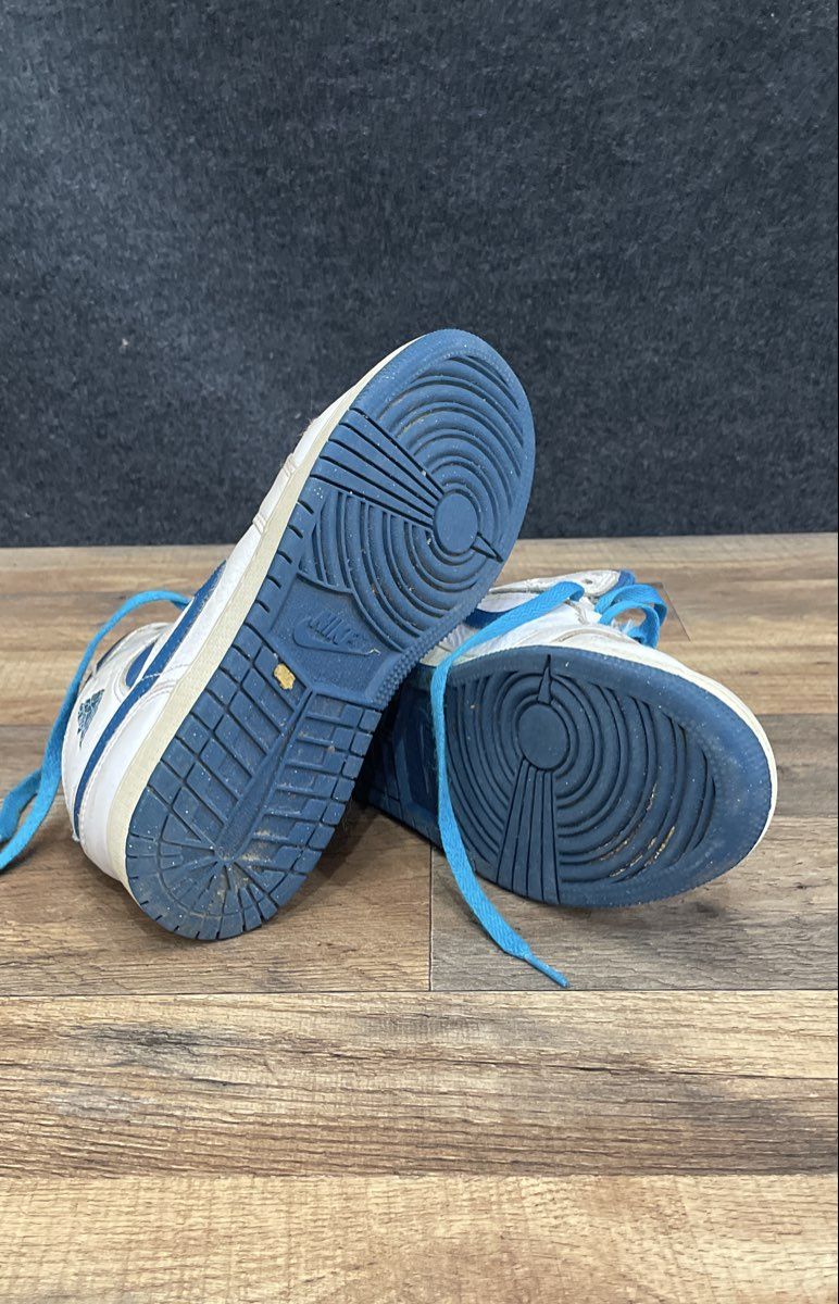 Nike Air Jordan 1 Mid Legend Blue White GS Kids Sneakers Size 4.5Y