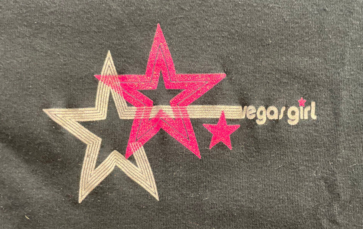 Vintage 2000s Las Vegas Vegas Girl Star Graphic T-Shirt Double Stitch Sz S