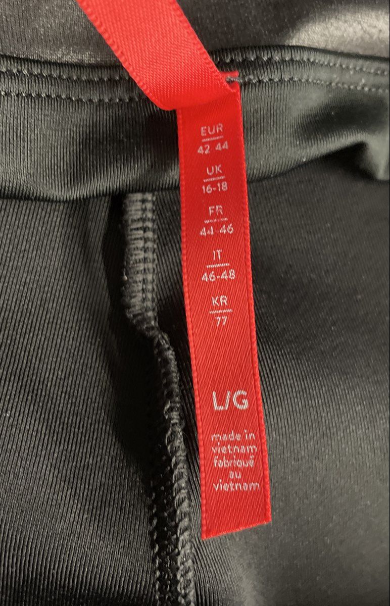 Spanx Women's Faux Leather Leggings Black White Side Stripe Racing Sz L