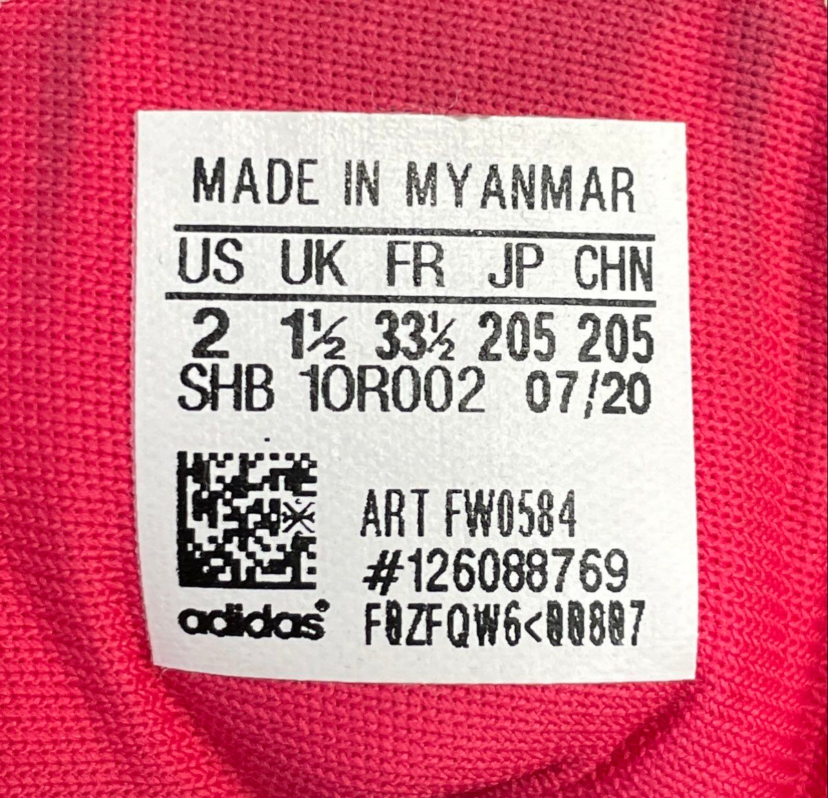 Adidas LA Trainer Lite Pink White Sneakers Grade School Size 2
