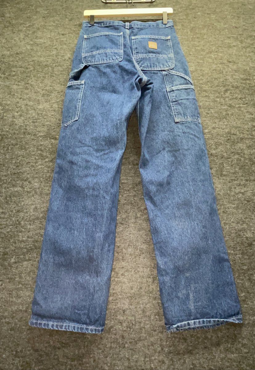 Carhartt Men's B13 Loose Fit Carpenter Dungaree Jeans Dark Stone Blue Sz 28x32