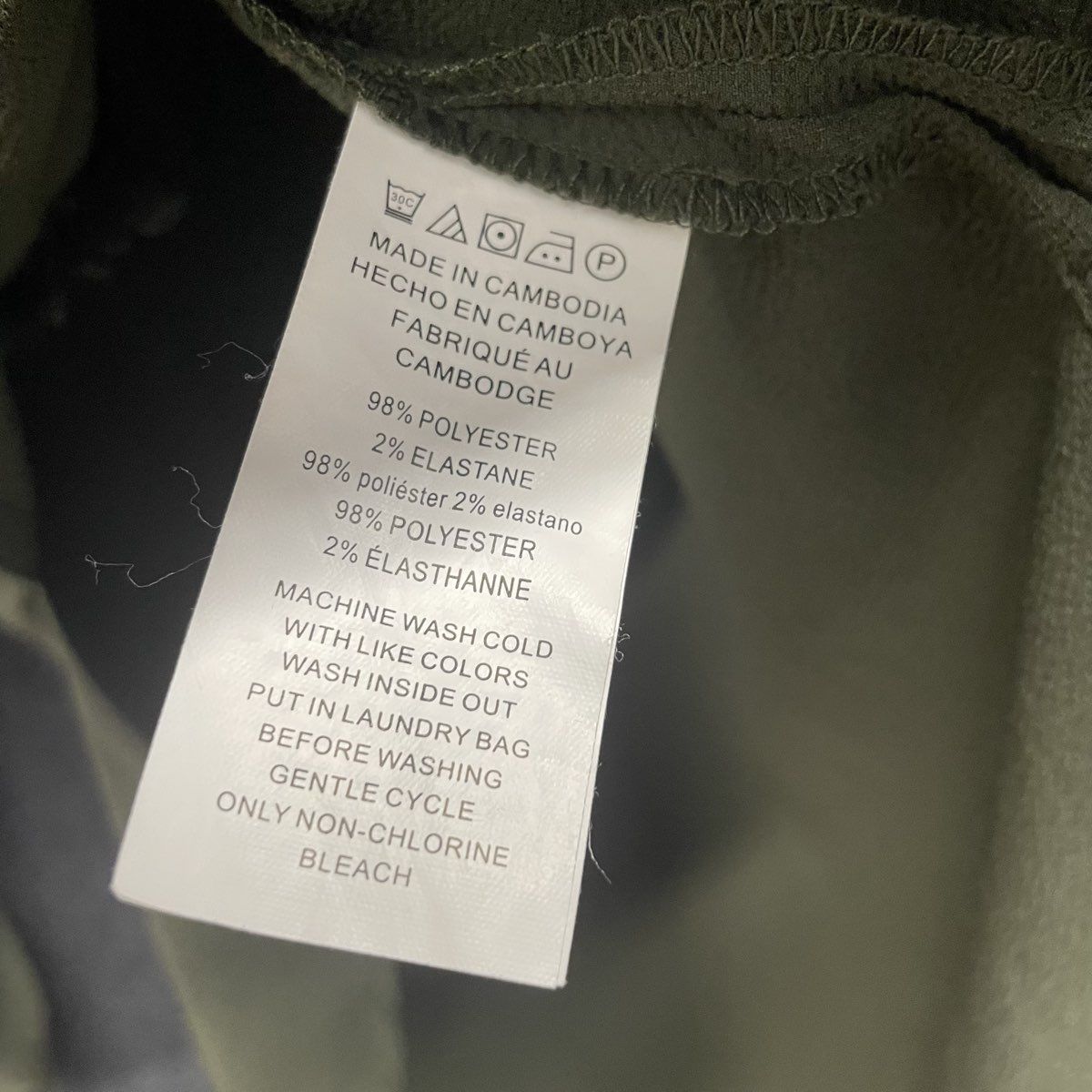Michael Kors Women's Olive Green Crepe Half Zip Roll Tab Sleeve Blouse Size S