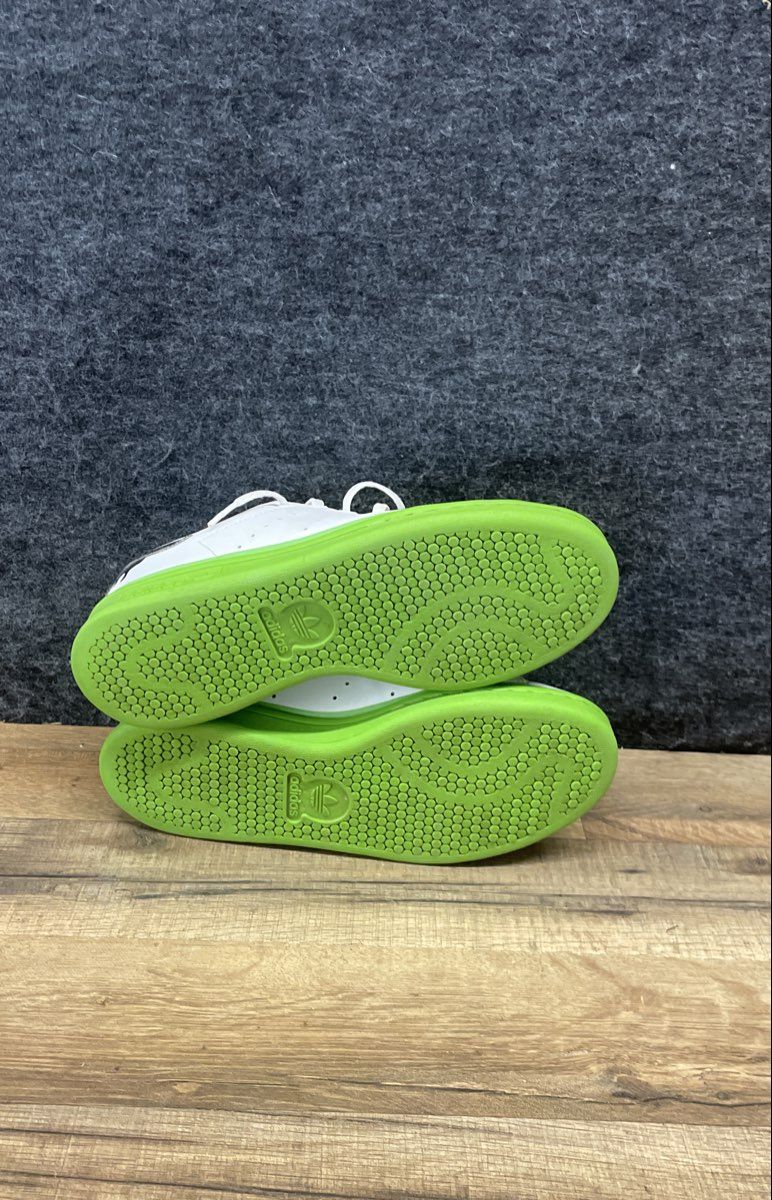 Adidas Stan Smith White Semi Solar Slime Drip Sneakers Women's Size 5.5