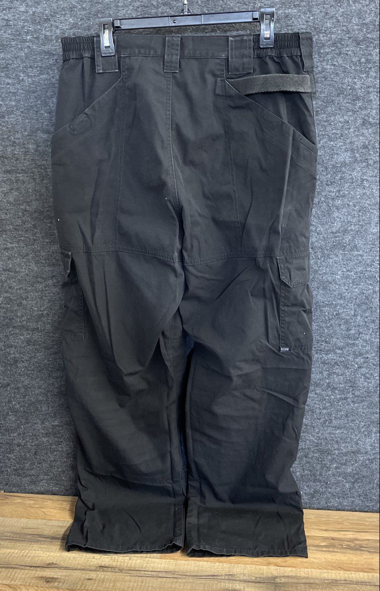 5.11 Tactical Men's Black Ripstop Cargo Pants Utility Strap Size 36x32