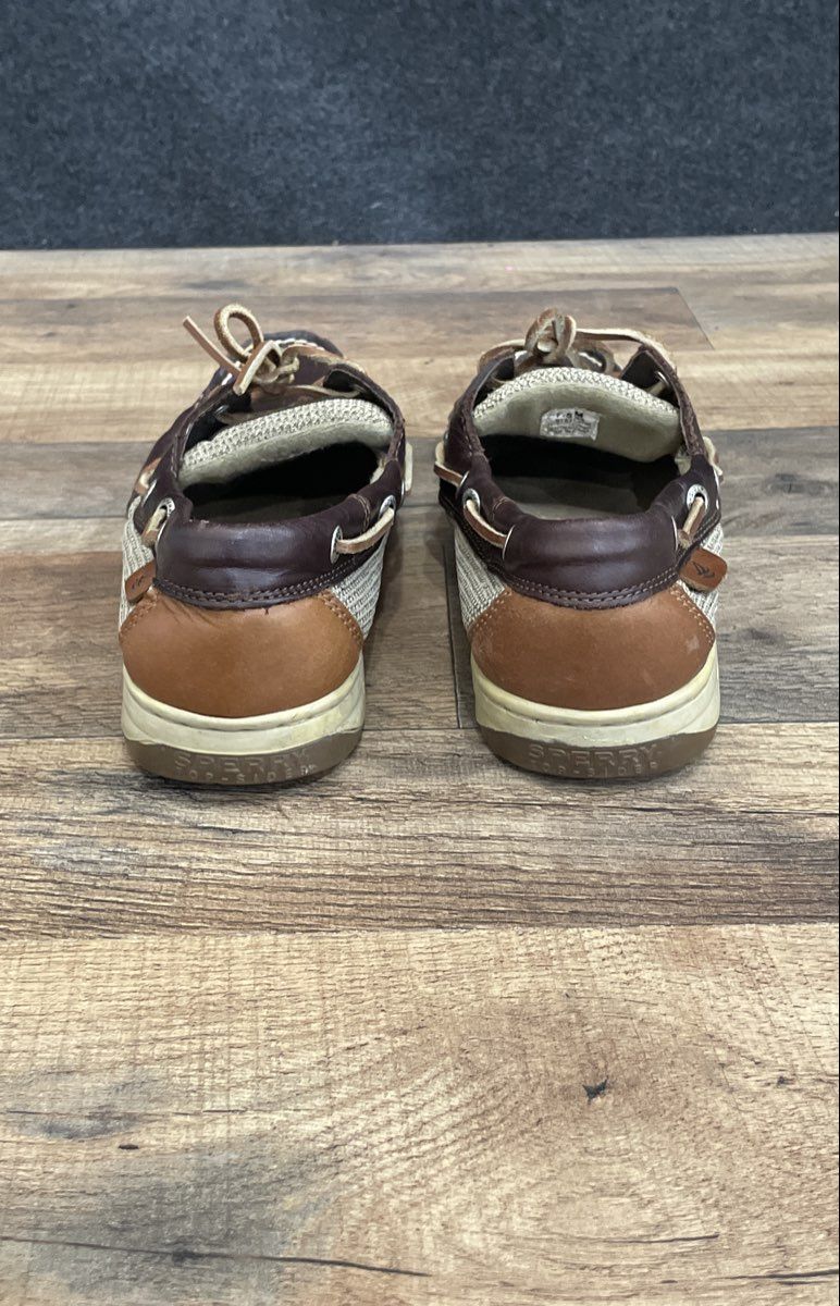 Sperry Top-Sider Bahama Dark Brown Tan Boat Shoes Men's Size 7.5
