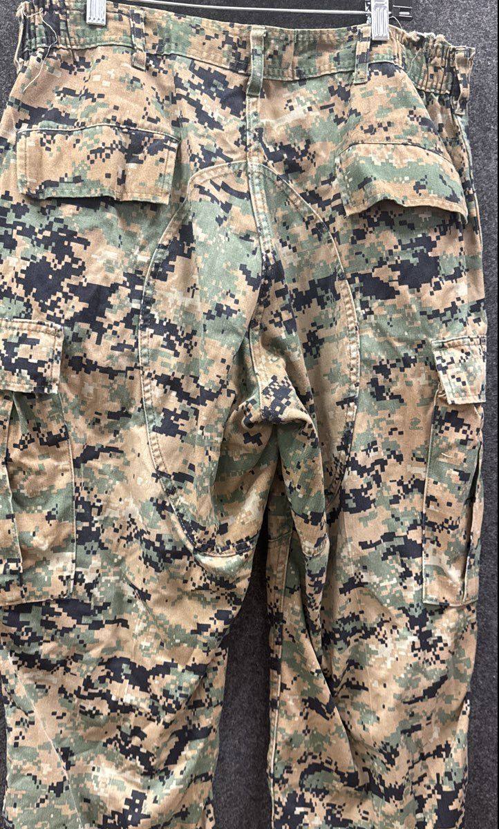 USMC Men's MARPAT Woodland Digital Camo MCCUU Combat Trousers Sz Large Regular