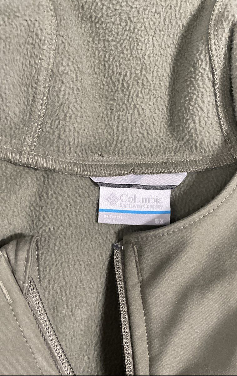 Columbia Men's Green Kruser Ridge II Softshell Hooded Full Zip Jacket Sz 5X