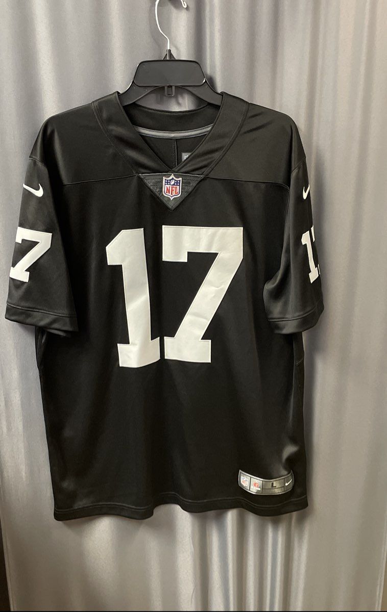 Nike Men's Las Vegas Raiders Davante Adams #17 Black Game Jersey Sz L