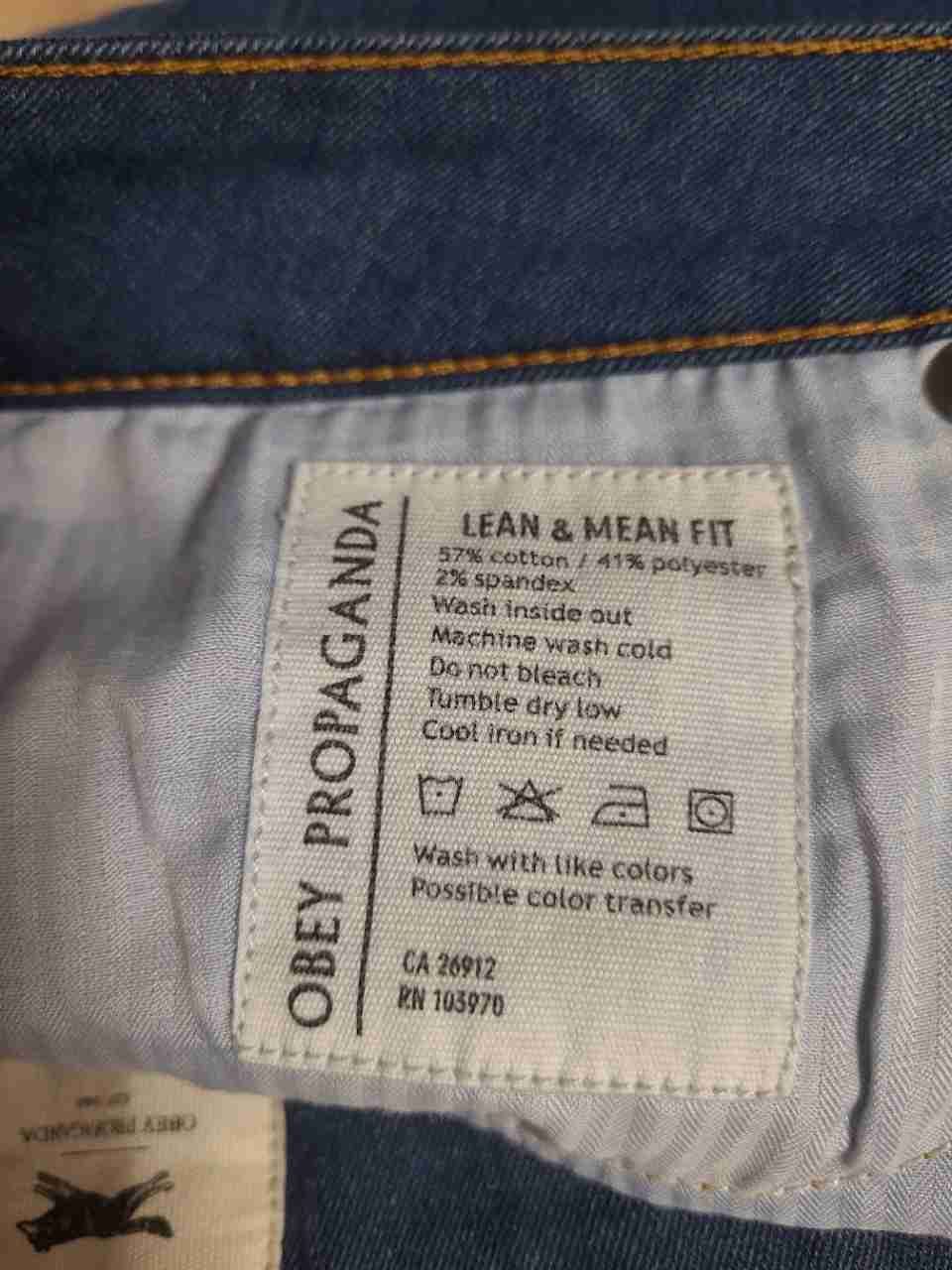 Obey Propaganda Women's Lean & Mean Fit Blue Stretch Denim Jeans Sz 28