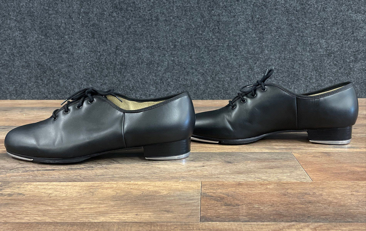 Capezio CG09 Premiere Black Leather Oxford Tap Shoes Tele Tone II Size 12M
