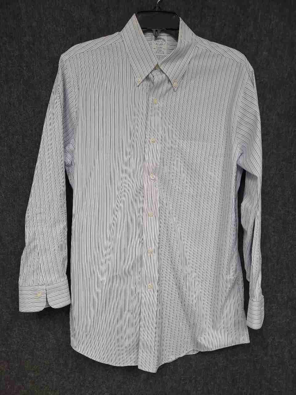 Brooks Brothers Men's Regent Multi-Stripe Supima Cotton Non-Iron Shirt 15.5 32