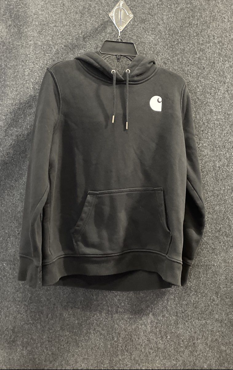 Carhartt Men's Black Relaxed Fit Logo Hoodie Sz L TS0288-W