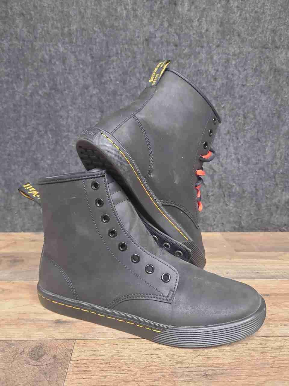 Dr. Martens Sheridan Black Canvas High Top Boots Women's Size 8
