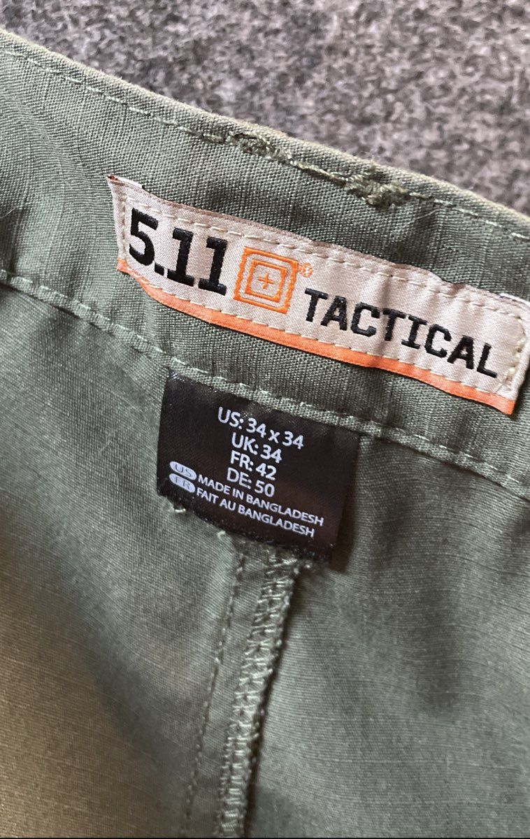 5.11 Tactical Men's OD Green Polyester Cotton Utility Cargo Pants Sz 34x34