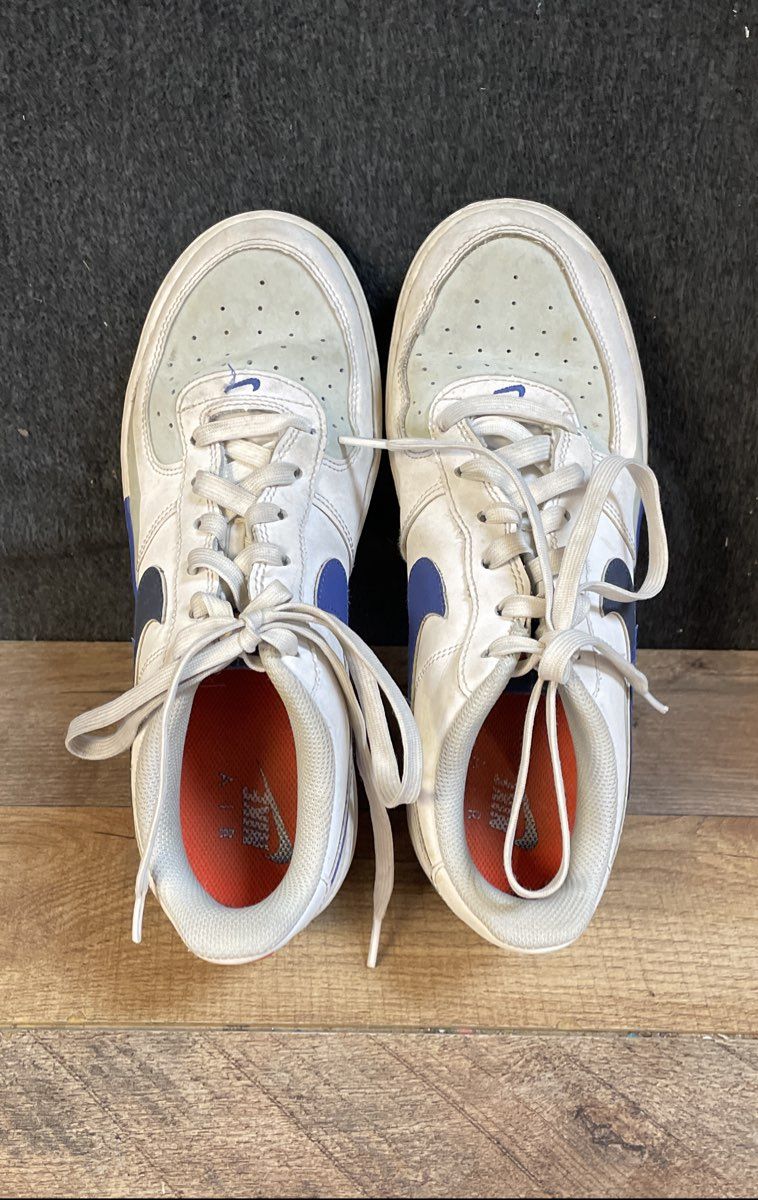 Nike Air Force 1 Low White Blue Orange Youth Sneakers FN4730-001 Size 6.5Y