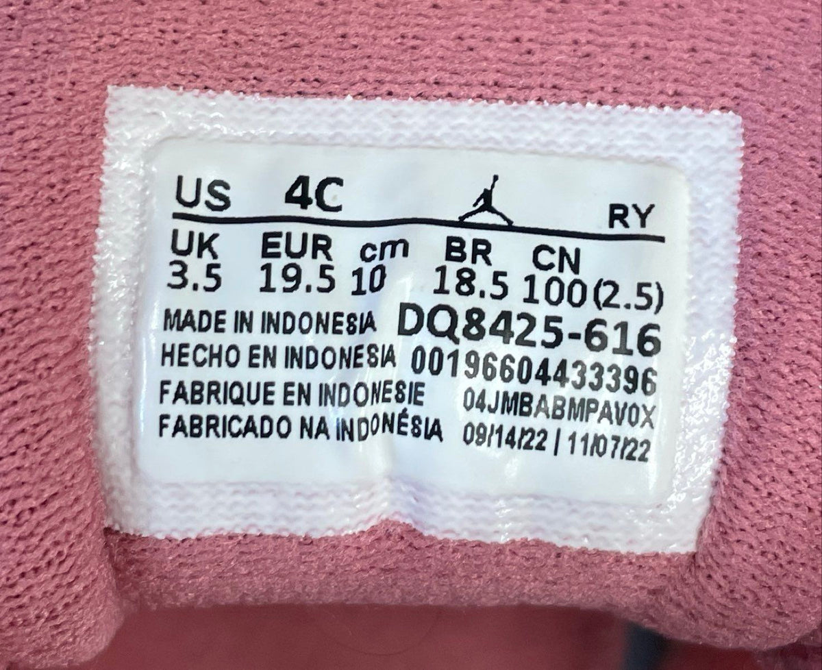 Nike Air Jordan 1 Mid Pink White Toddler Sneakers DQ8425-616 Size 4C