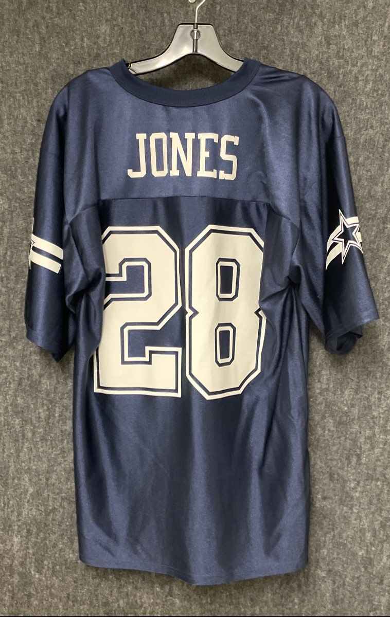 NFL Team Apparel Men's Dallas Cowboys Felix Jones #28 Jersey Navy Medium