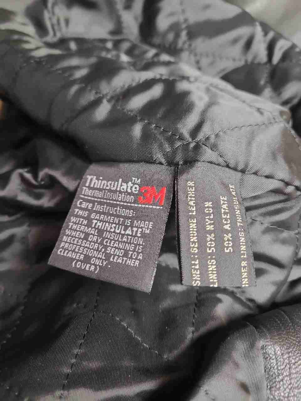 Vintage 90s Express Women's Black Hooded Leather Coat Thinsulate Quilted Sz L