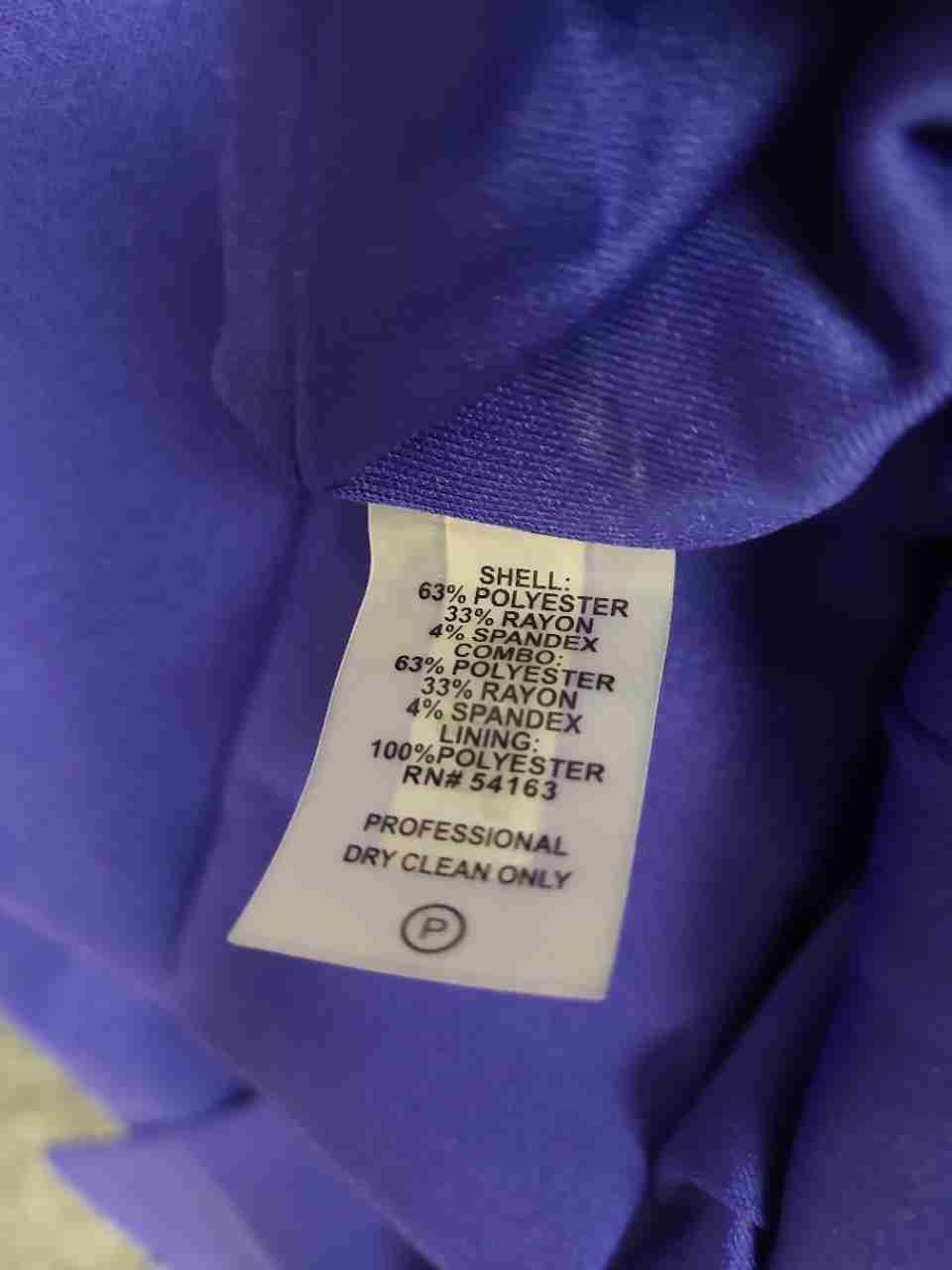 Calvin Klein Women's Purple Ruched Sheath Dress Sleeveless Sz 6
