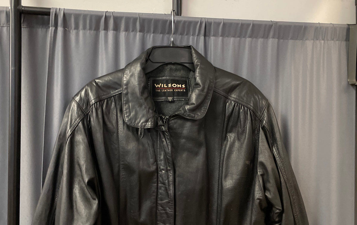 Vintage 90s Wilsons Leather Experts Men's Black Insulated Leather Jacket Sz S