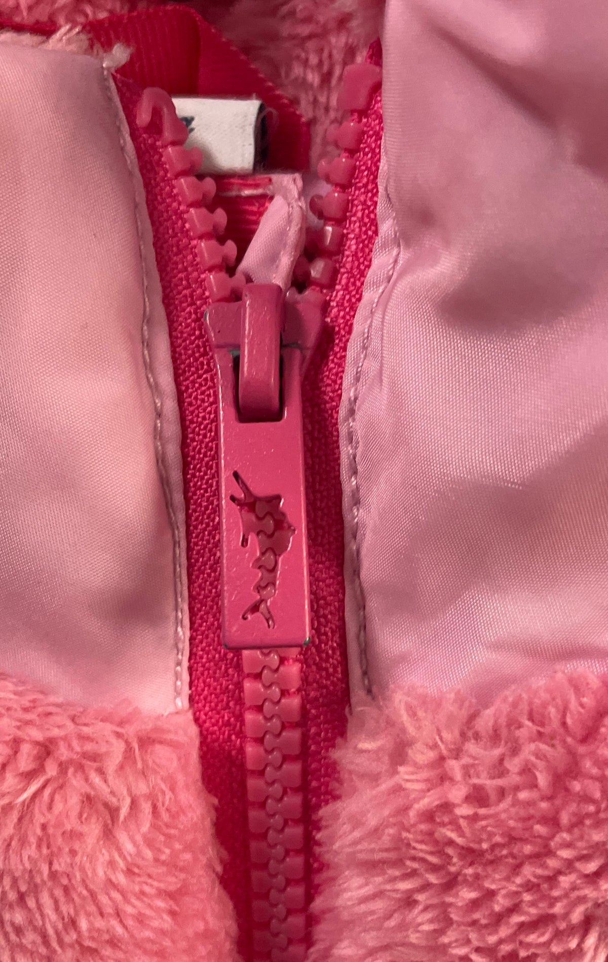 Tommy Bahama Girls Pink Full Zip Sherpa Fleece Jacket Thumbholes Sz L 10/12