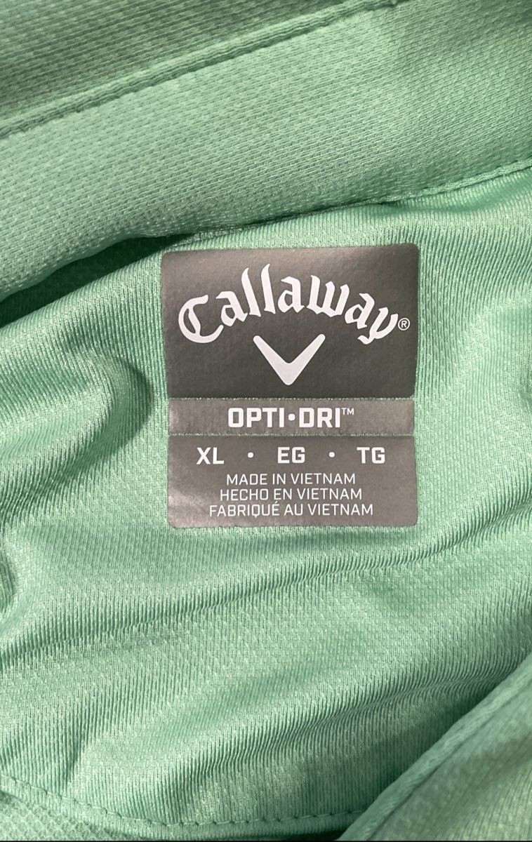 Callaway Men's Green Opti-Dri Short Sleeve Golf Polo Shirt Size XL