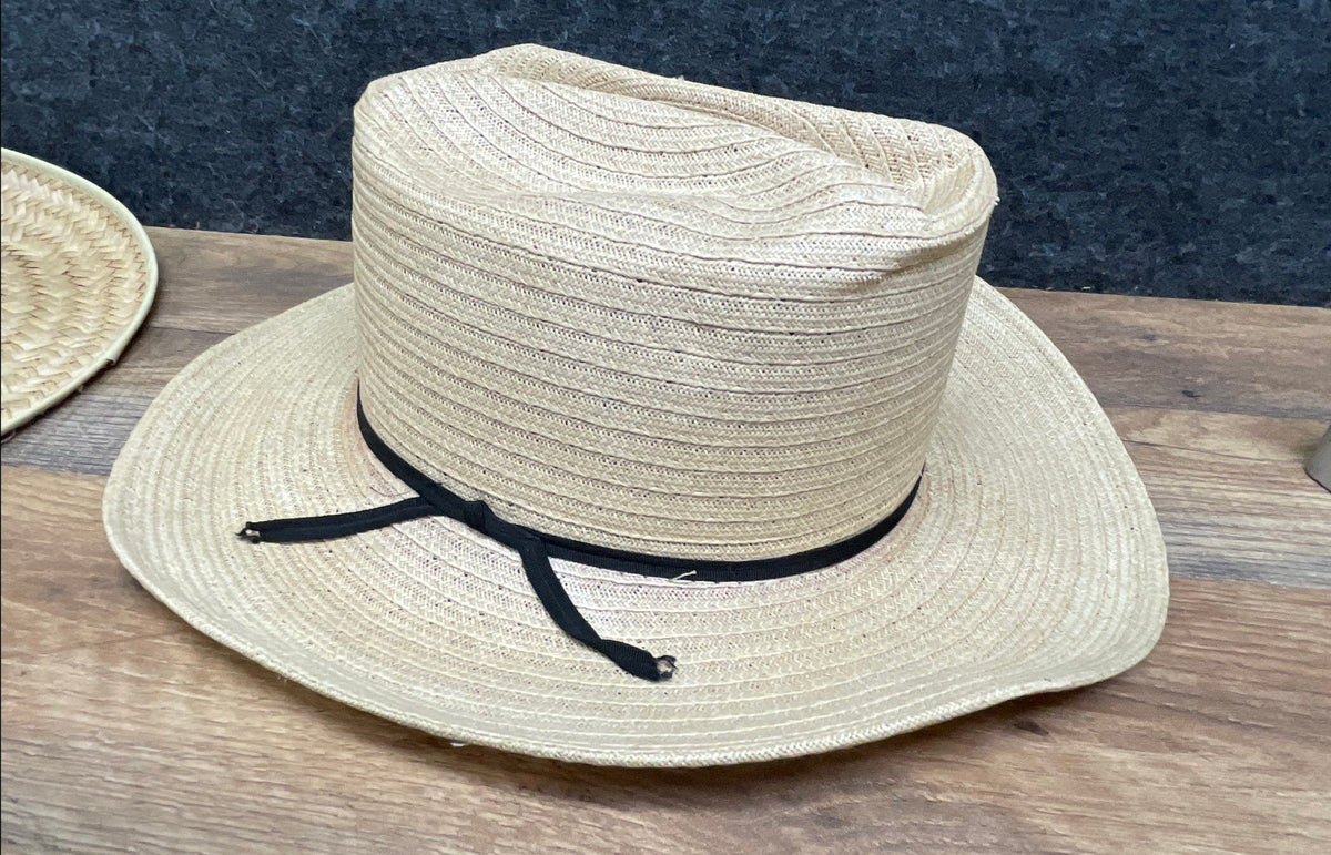 Lot of 2 Ranch Hat Men's Western Cowboy Natural Woven Straw Hats Sz 7