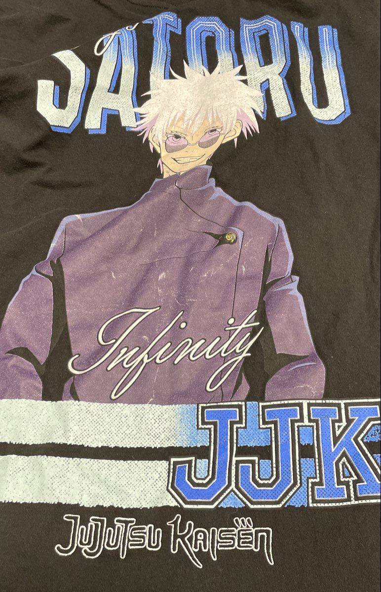 Jujutsu Kaisen Satoru Gojo Infinity JJK Anime Graphic T-Shirt Crunchyroll Sz L