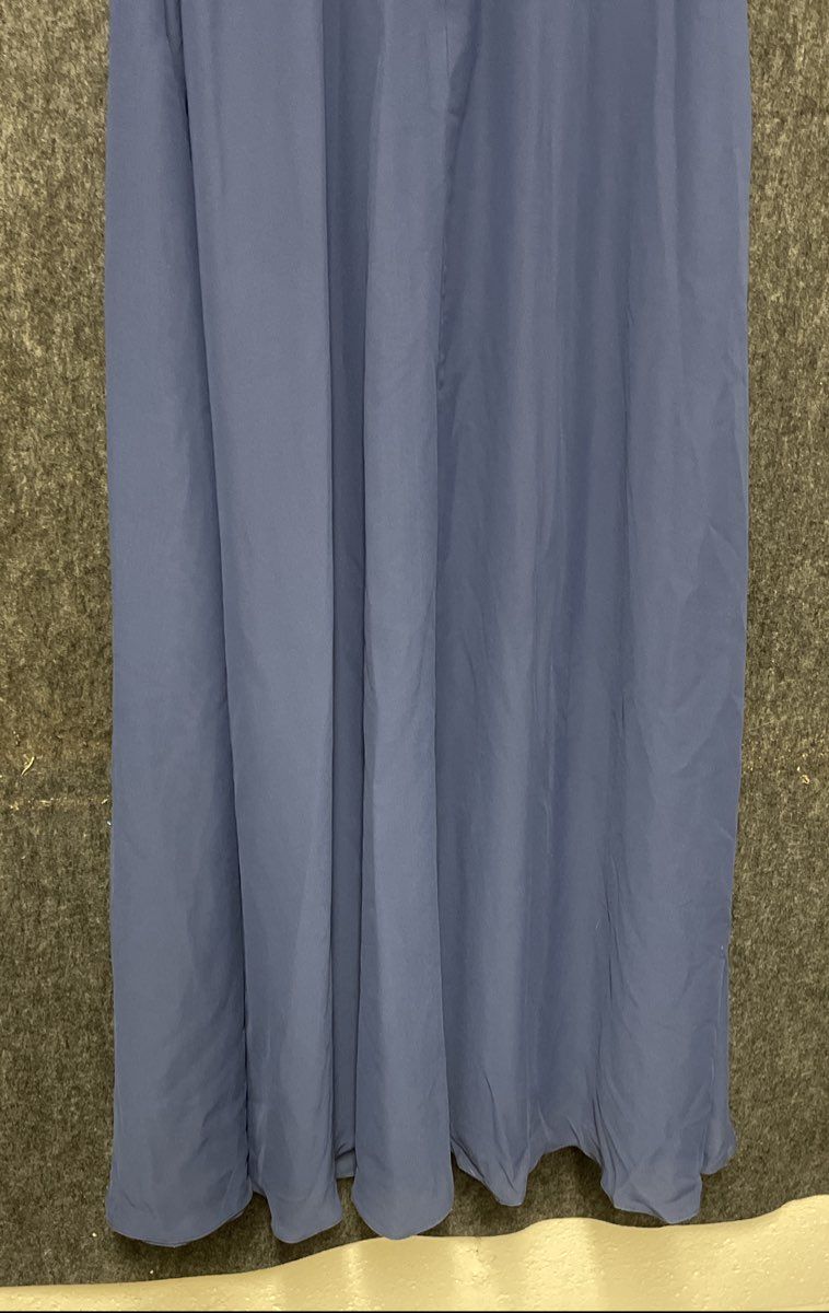 JJ's House Women's Navy Chiffon Mother of the Bride Ruffle Dress Sz 10 NWT