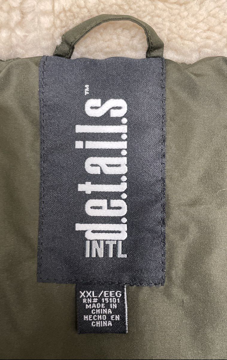 d.details INTL Women's Olive Green Quilted Puffer Jacket Sherpa Hood Sz XXL