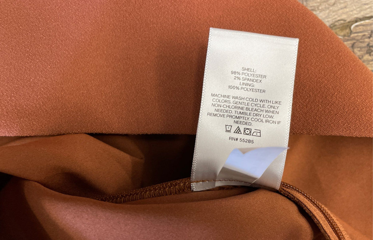 NWT Express Women's Rust Square Neck Sleeveless Cropped Top Tank Sz L