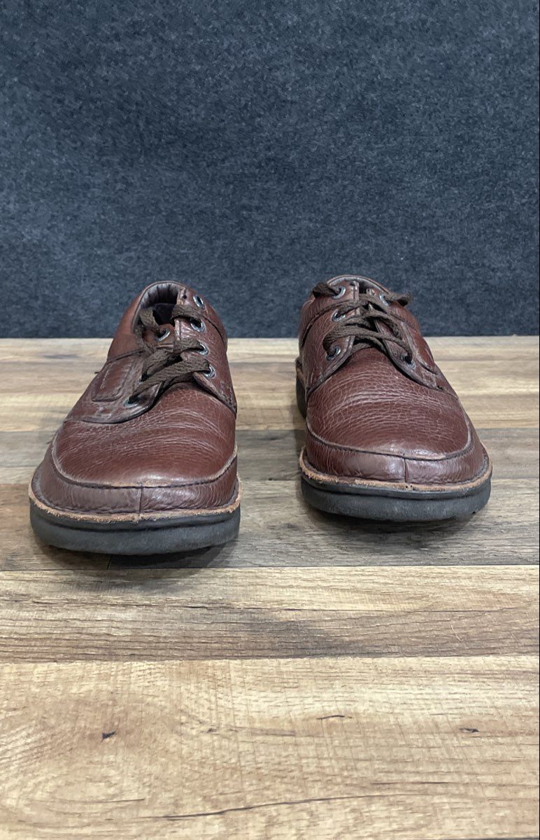 Clarks Active Air Brown Pebble Grain Leather Casual Walking Shoes Men's Sz 11.5
