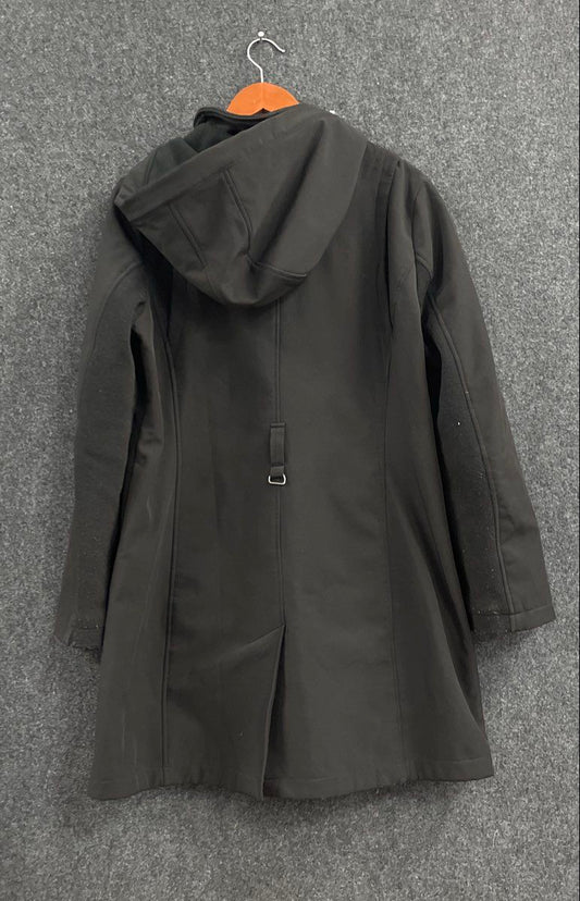 Calvin Klein Women's Black Double Breasted Softshell Trench Coat Sz XXL