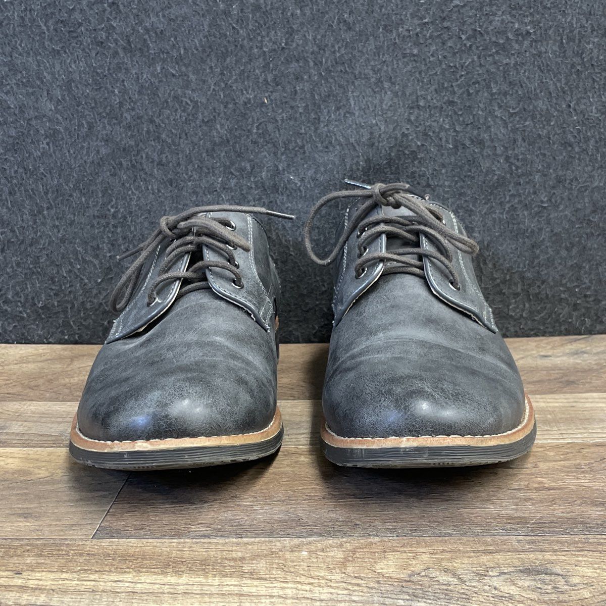 St. John's Bay Oliver Grey Charcoal Oxford Men's Dress Shoes Size 9.5
