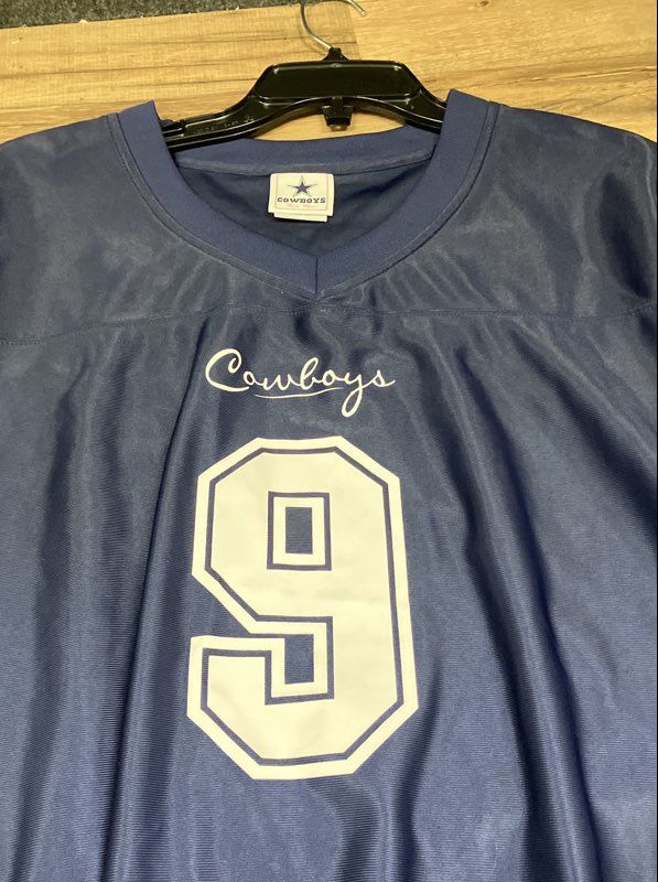 Cowboys For Her Women's Dallas Cowboys Tony Romo #9 Jersey Shirt Navy Sz XL