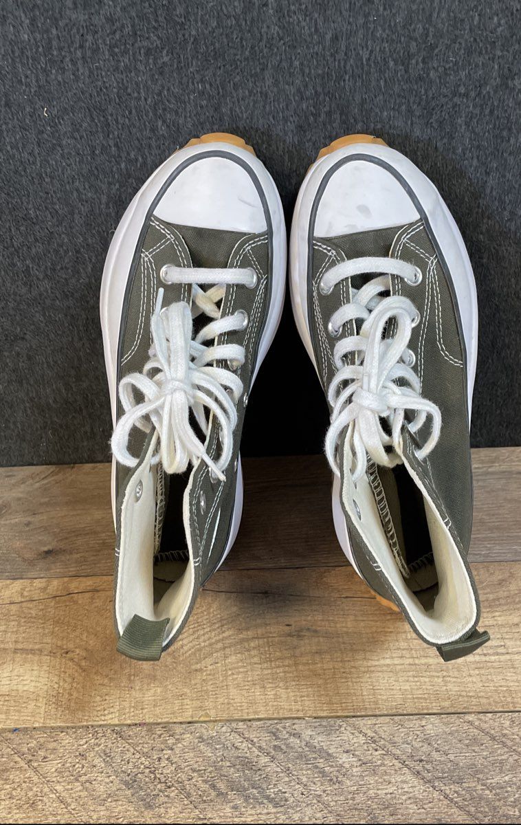 Converse Run Star Hike Hi Olive Green Platform High Top Sneakers Size M 5 W 6.5
