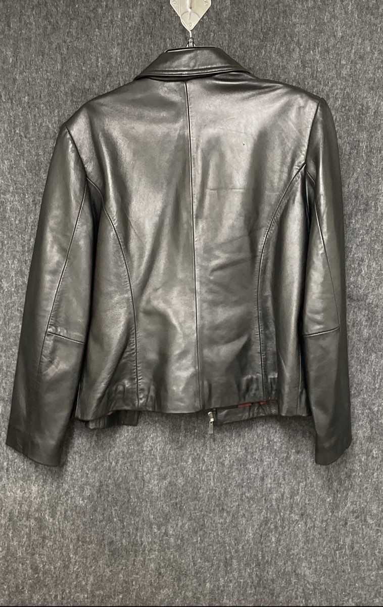 Croft & Barrow Women's Black Lambskin Leather Full Zip Jacket Sz L