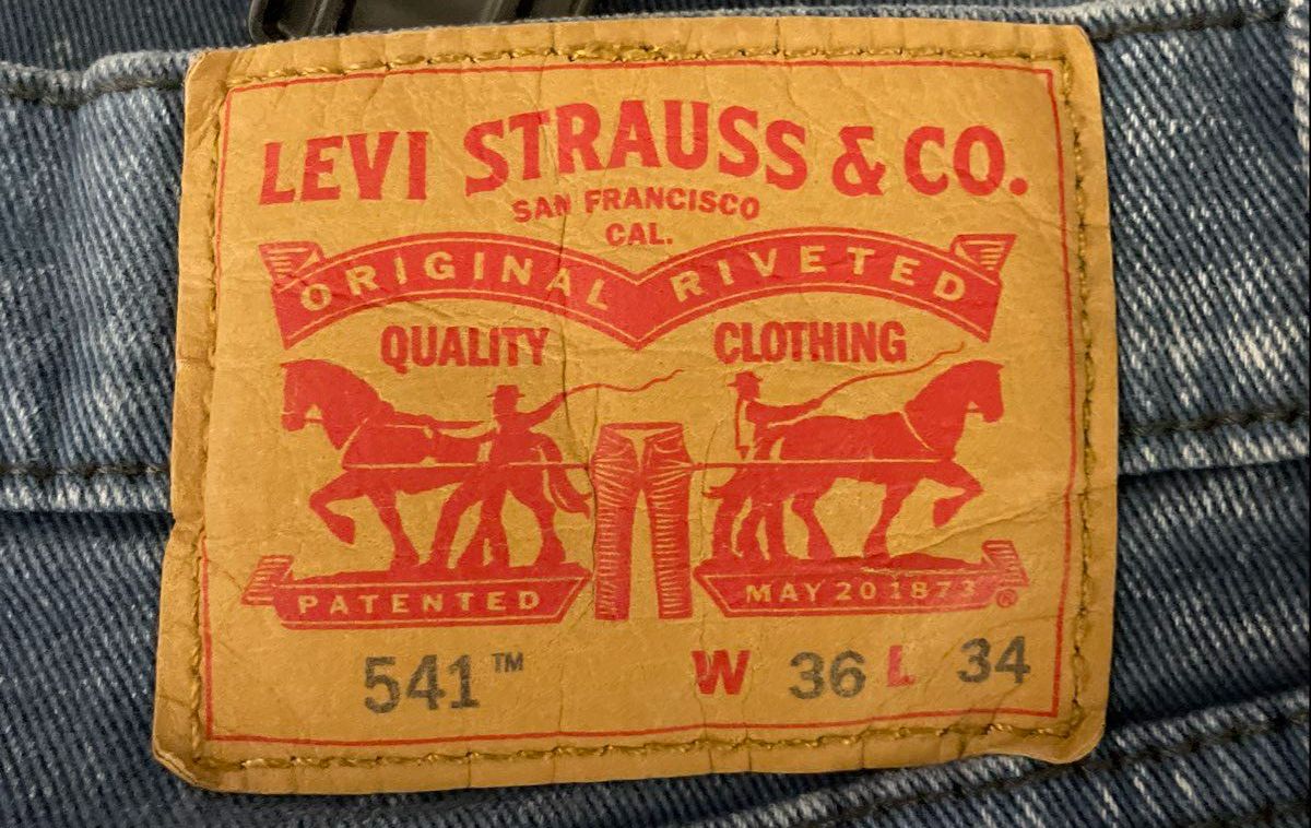 Levi's Men's 541 Athletic Taper Jeans Blue Marble Acid Wash Sz 36x34