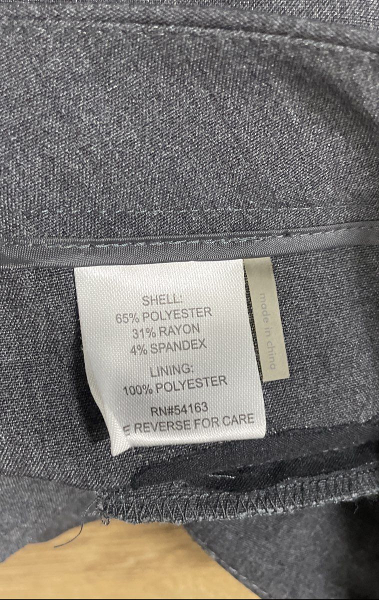 Calvin Klein Women's Grey Wide Leg Stretch Flat Front Dress Pants Sz 14