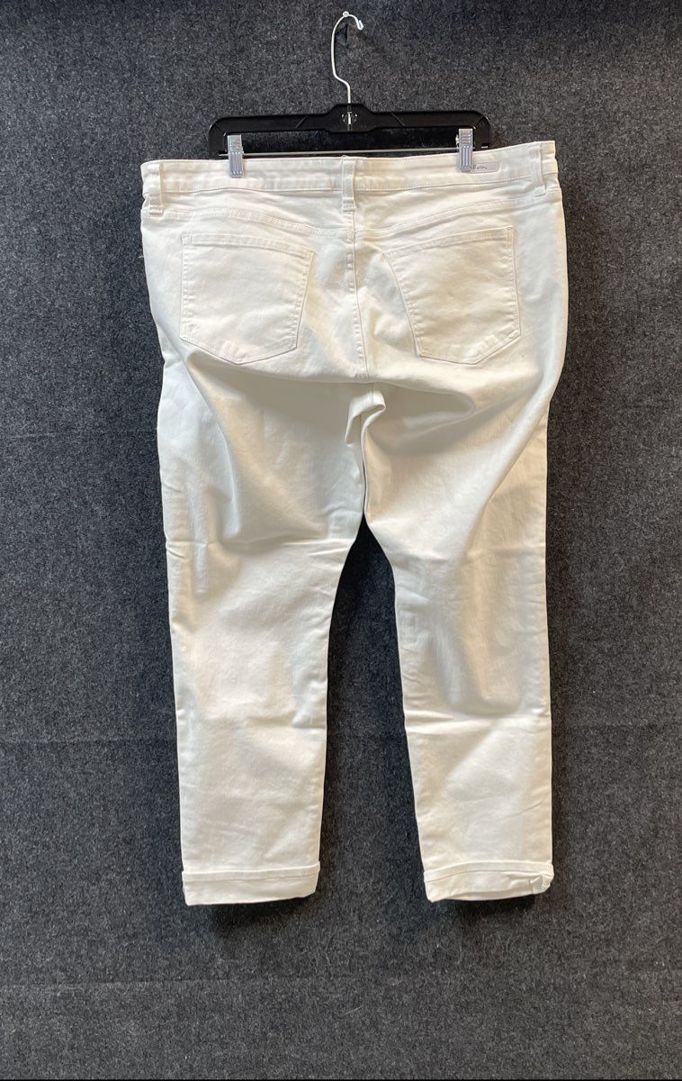 Kut from the Kloth Women's White Boyfriend Stretch Jeans Size 18W