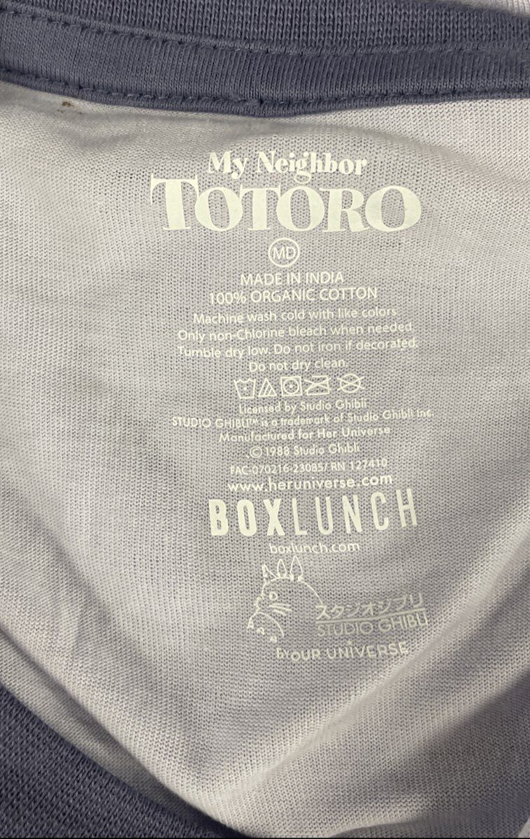 Her Universe Women's My Neighbor Totoro Lavender Graphic Shirt Sz M