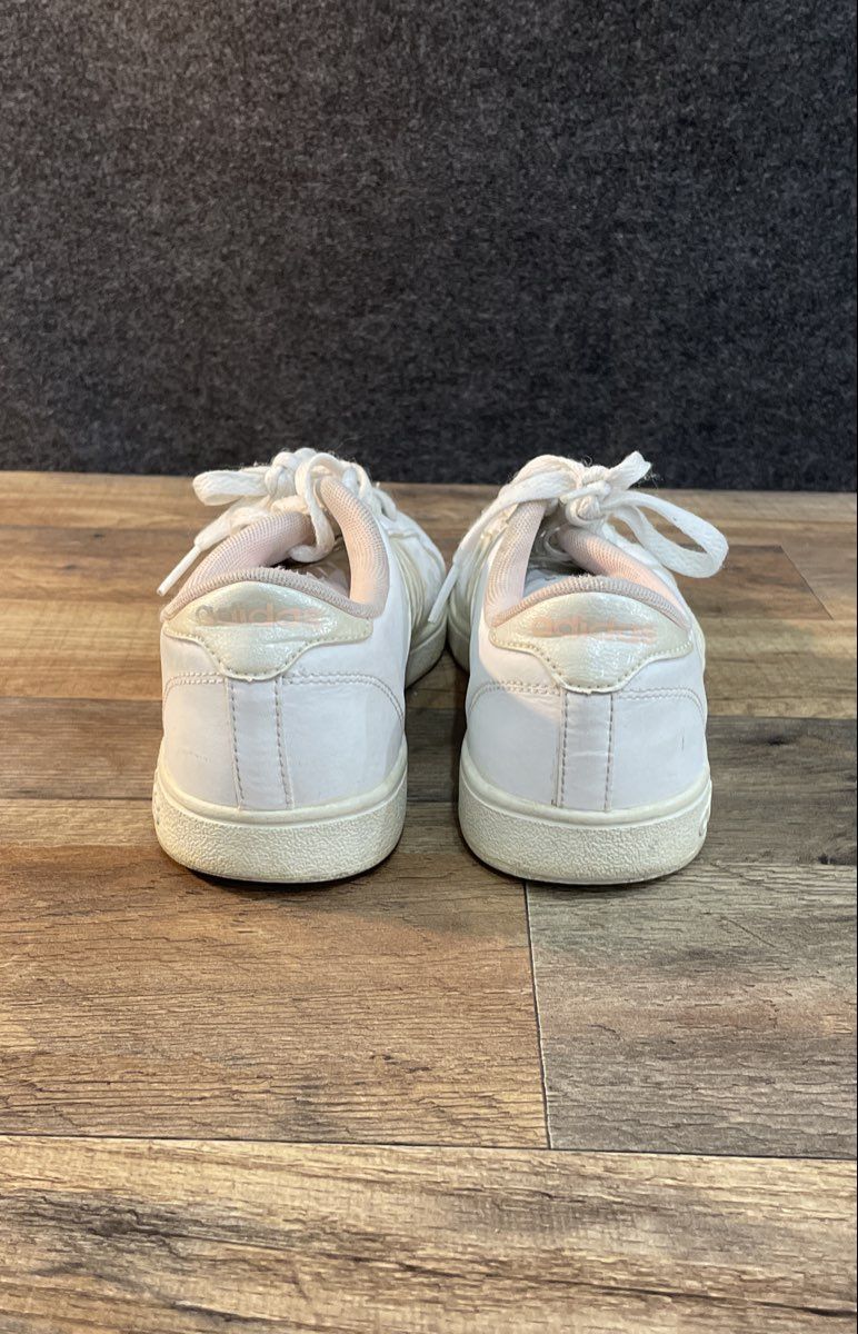 Adidas Advantage Clean VS White Iridescent Stripes Women's Sneakers Size 5.5