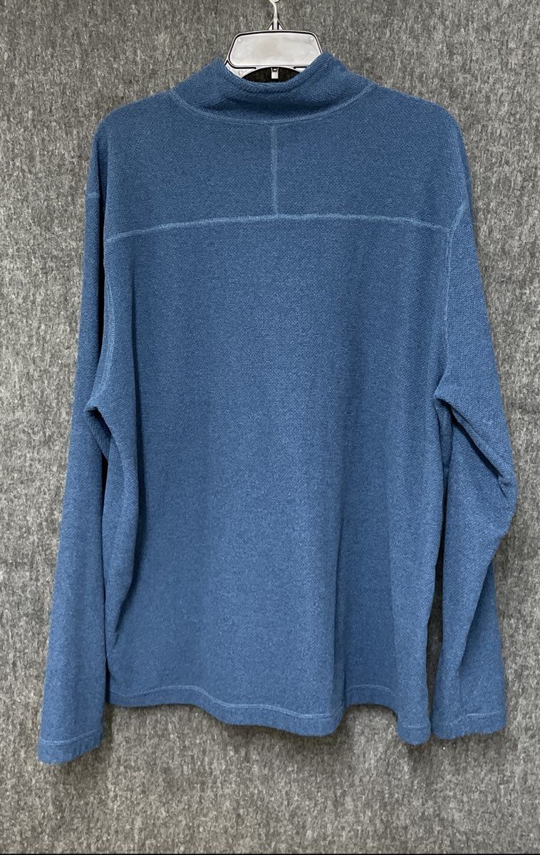 The North Face Men's Textured Cap Rock Quarter Zip Pullover Blue Size XXL